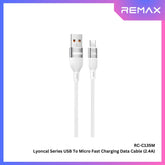 REMAX - RC-C135M Lyoncal Series USB to Micro Fast Charging Data Cable ( 2.4A ) - White